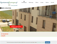 Tablet Screenshot of apartamentykoniczyna.pl